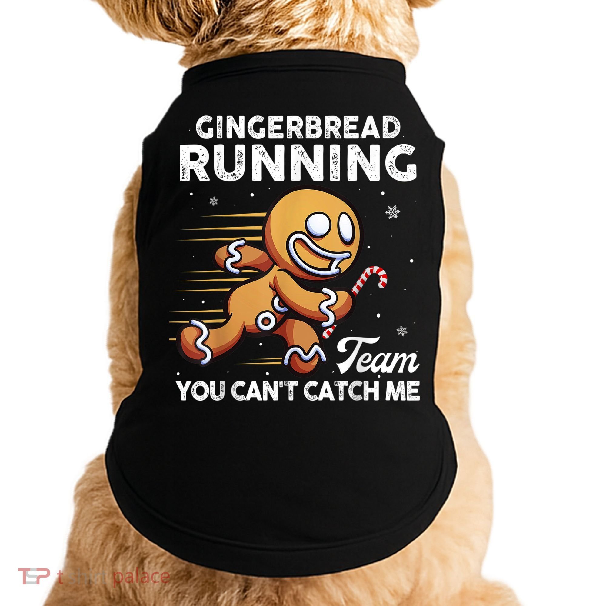 Gingerbread Running Team Christmas Cookie Funny Baking Doggie Tank