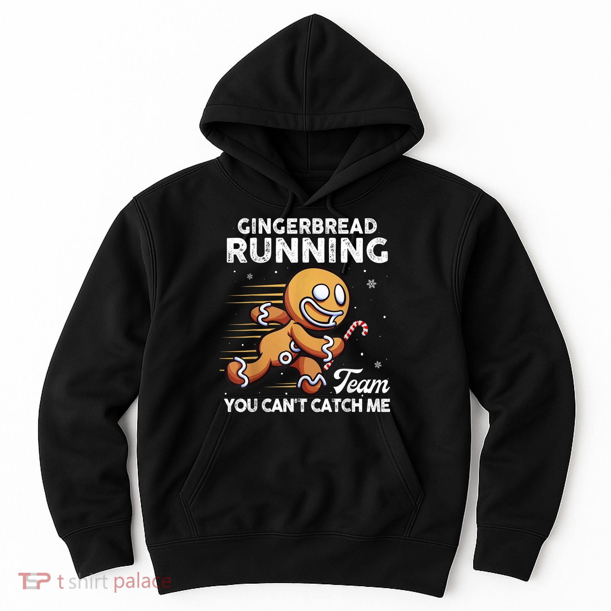 Gingerbread Running Team Christmas Cookie Funny Baking Hoodie