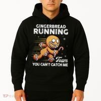 Gingerbread Running Team Christmas Cookie Funny Baking Hoodie thumb 2