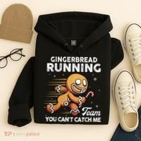 Gingerbread Running Team Christmas Cookie Funny Baking Hoodie thumb 4