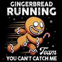 Gingerbread Running Team Christmas Cookie Funny Baking Coaster thumb 2