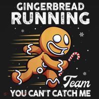 Gingerbread Running Team Christmas Cookie Funny Baking Polo thumb 3