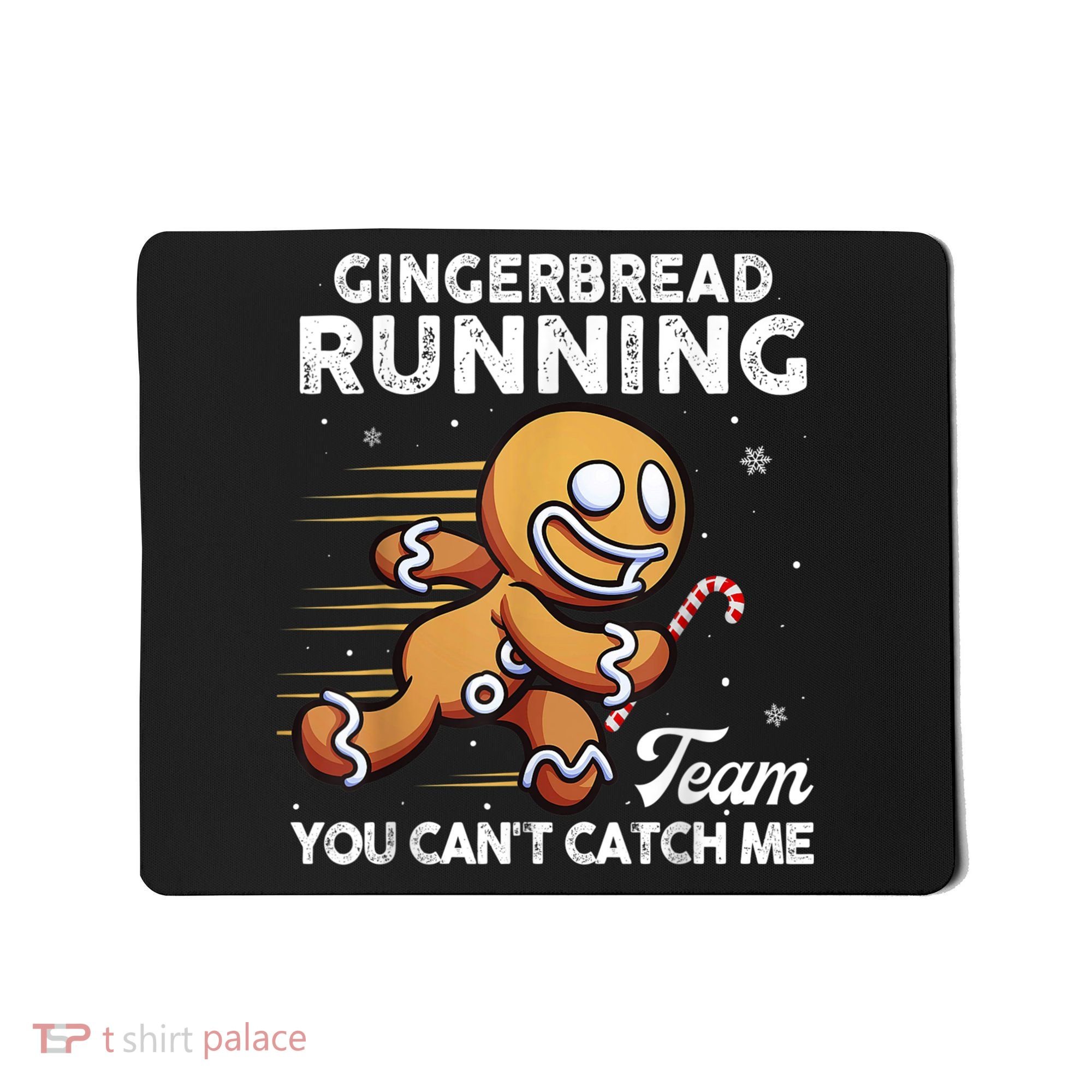 Gingerbread Running Team Christmas Cookie Funny Baking Mousepad