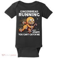 Gingerbread Running Team Christmas Cookie Funny Baking Baby Bodysuit thumb 0