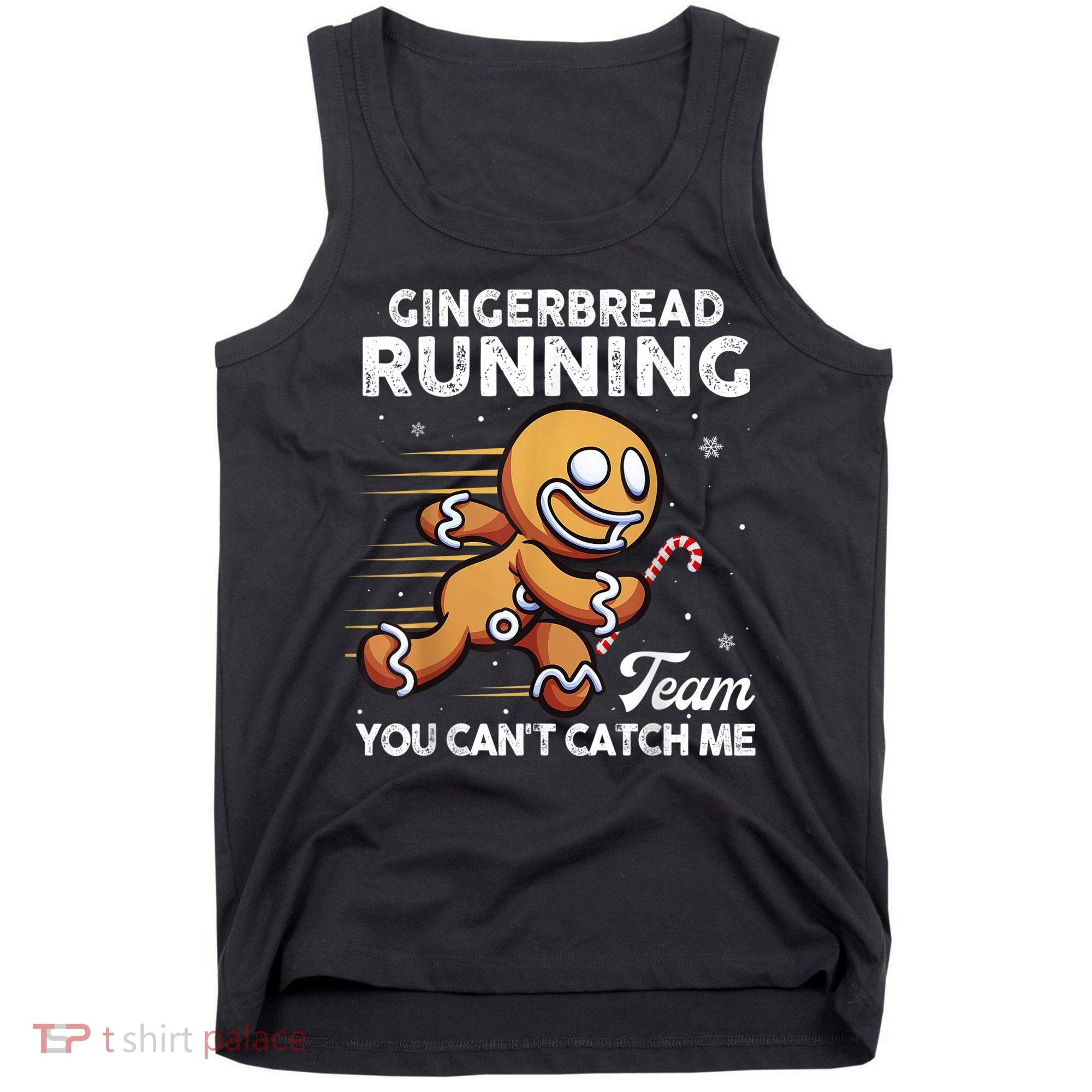 Gingerbread Running Team Christmas Cookie Funny Baking Tank Top