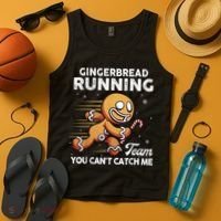 Gingerbread Running Team Christmas Cookie Funny Baking Tank Top thumb 4