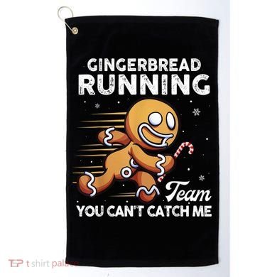 Gingerbread Running Team Christmas Cookie Funny Baking Golf Towel