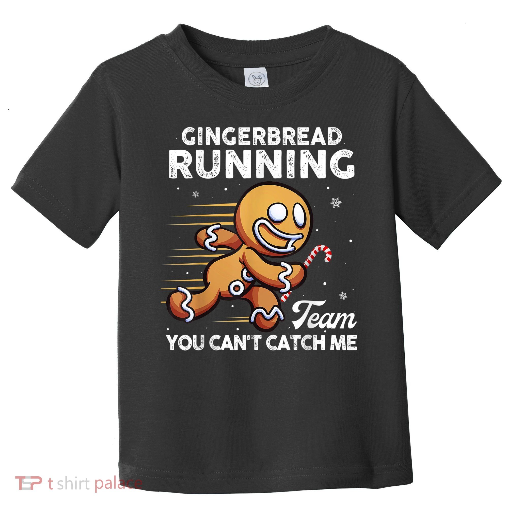 Gingerbread Running Team Christmas Cookie Funny Baking Toddler T-Shirt