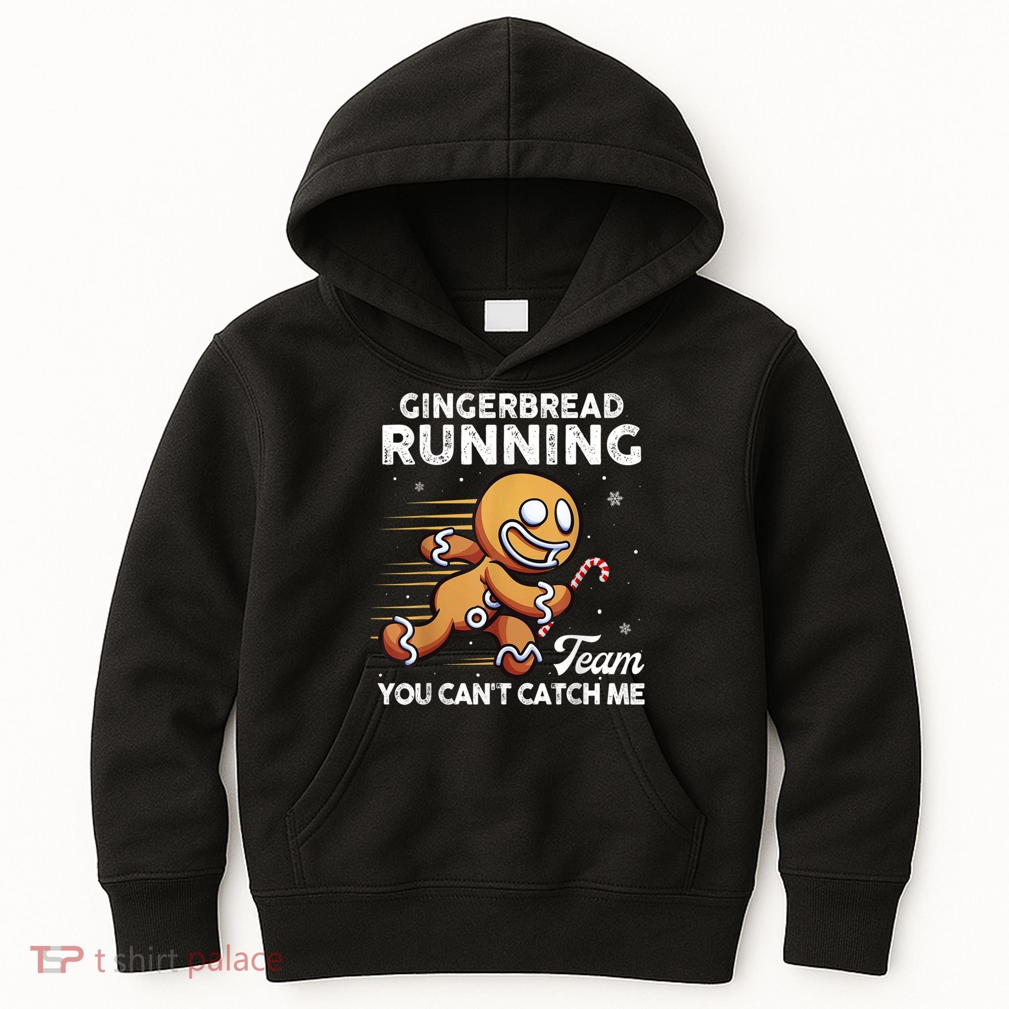 Gingerbread Running Team Christmas Cookie Funny Baking Kids Hoodie