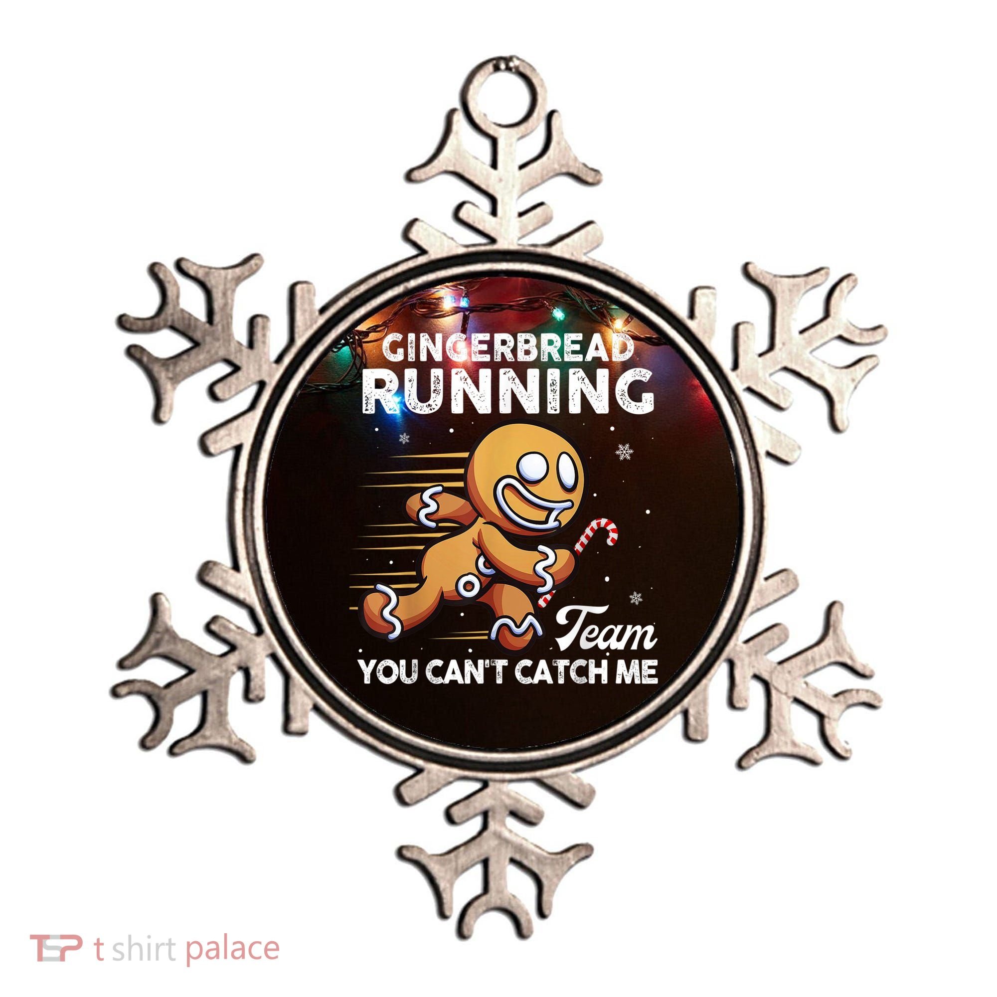 Gingerbread Running Team Christmas Cookie Funny Baking Ornament