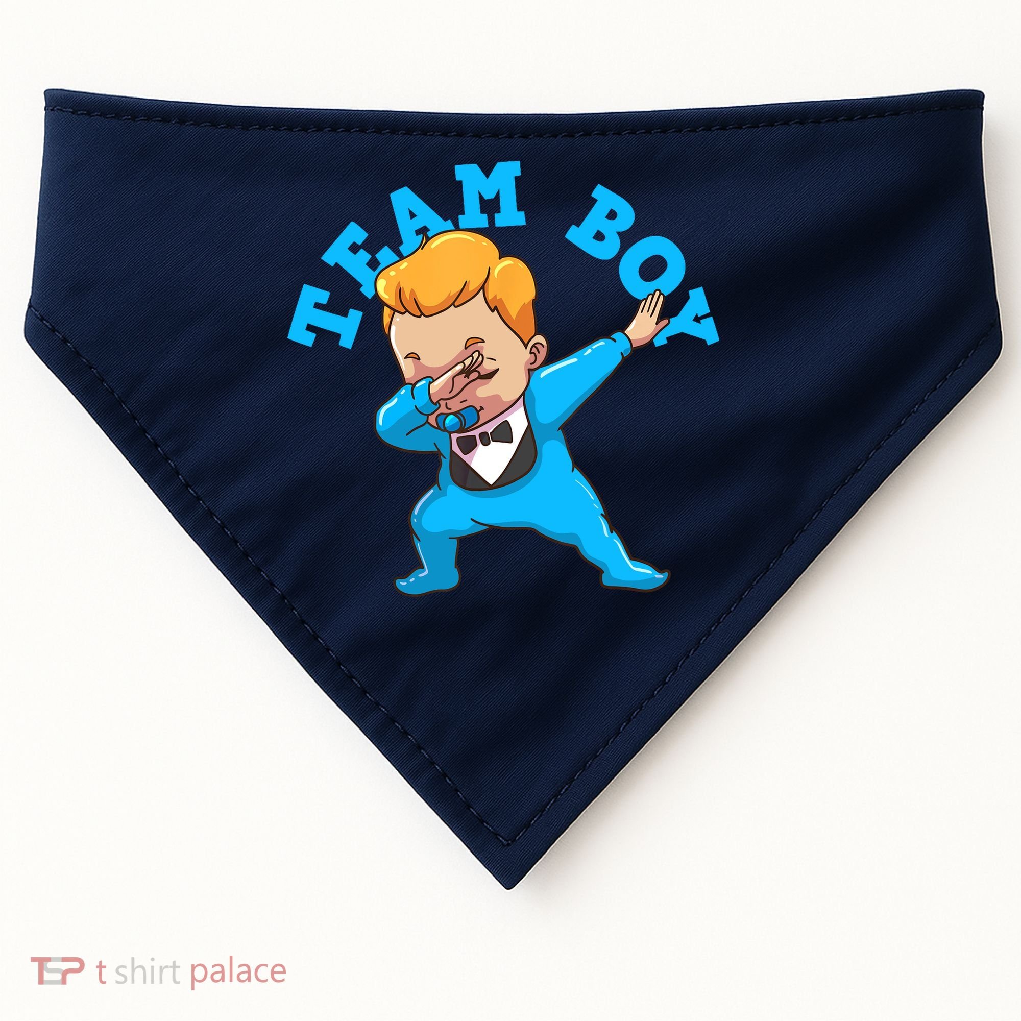 Gender Reveal Team Boy USA-Made Doggie Bandana