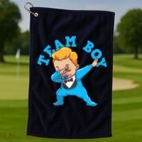 Gender Reveal Team Boy Golf Towel thumb 1