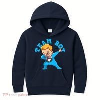 Gender Reveal Team Boy Kids Hoodie thumb 0