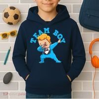 Gender Reveal Team Boy Kids Hoodie thumb 2