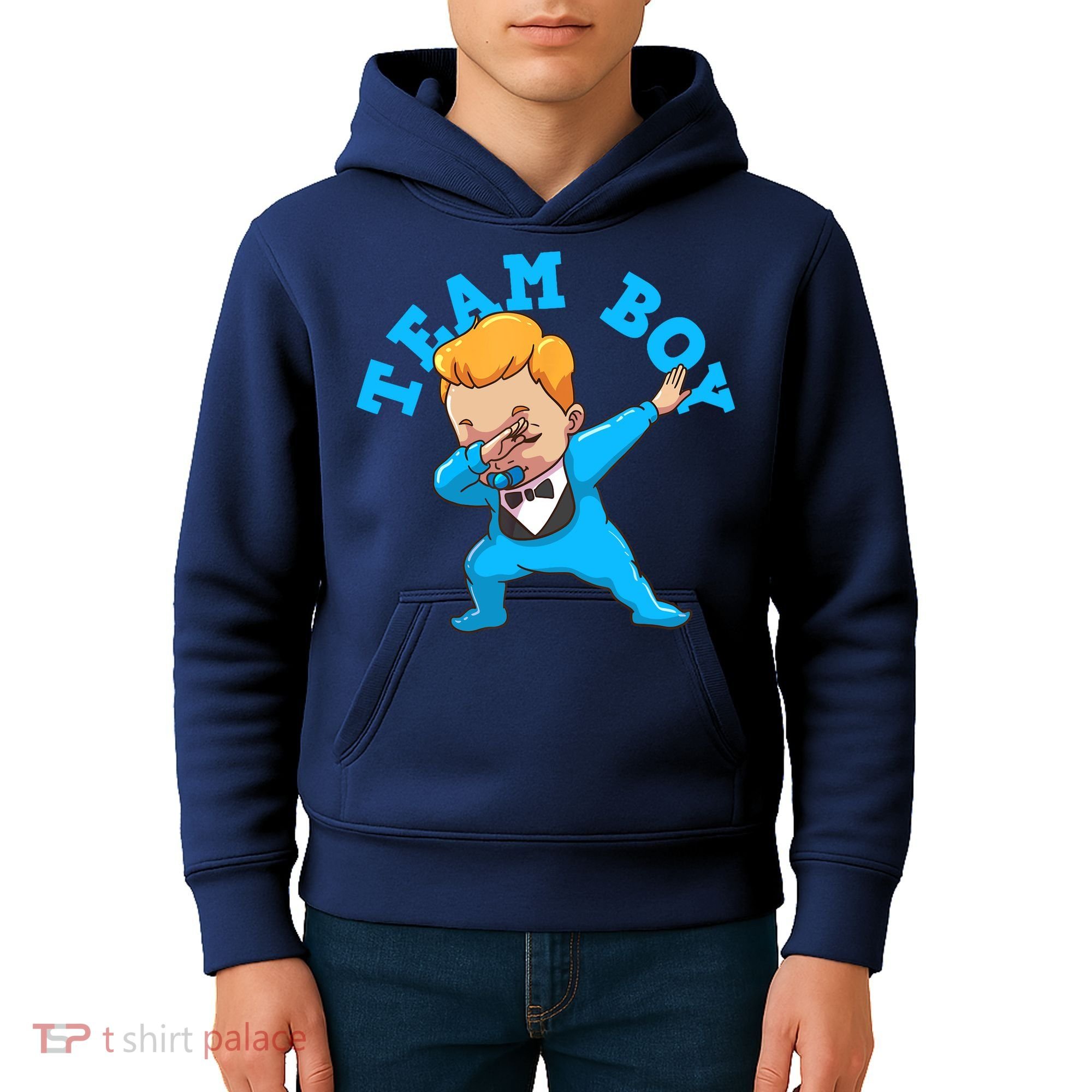 Gender Reveal Team Boy Kids Hoodie