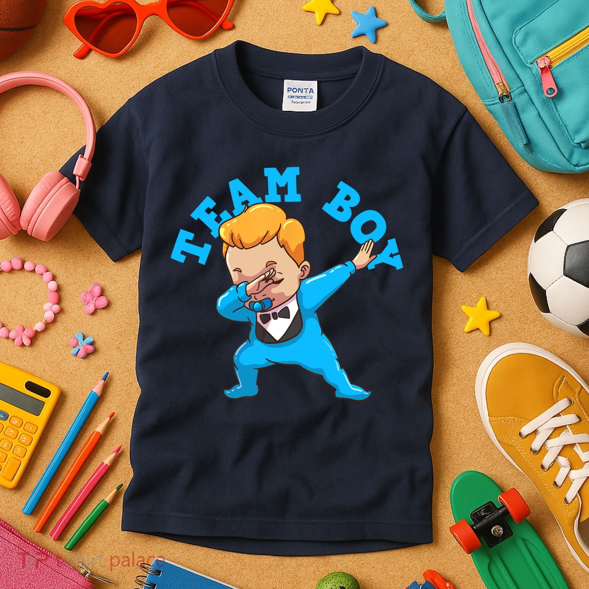 Gender Reveal Team Boy Kids T-Shirt