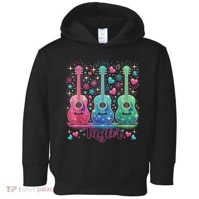 Girl Retro Taylor First Name Personalized Groovy 80'S P.i.n.k. Toddler Hoodie