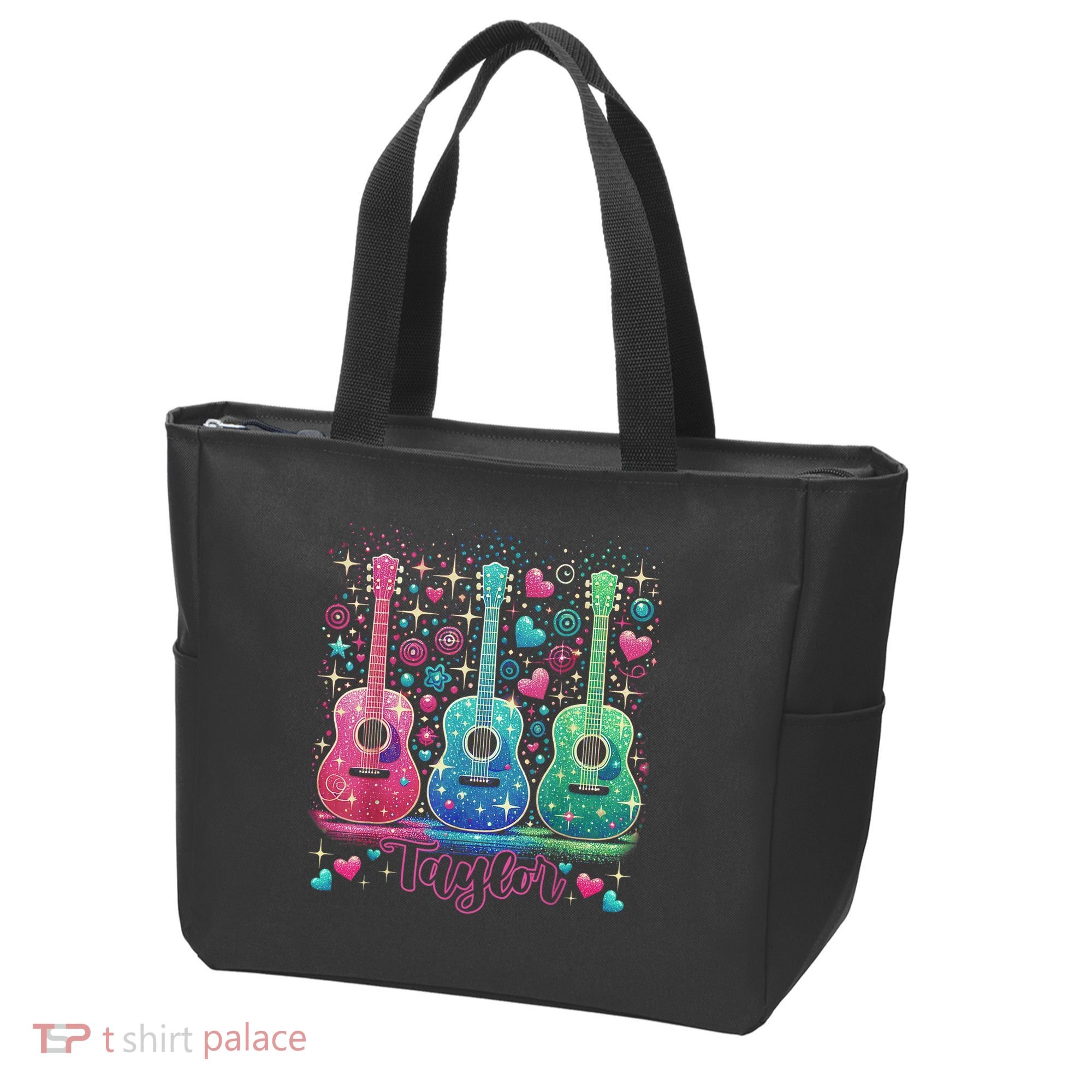 Girl Retro Taylor First Name Personalized Groovy 80'S P.i.n.k. Tote Bag