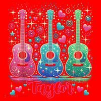 Girl Retro Taylor First Name Personalized Groovy 80'S P.i.n.k. Santa Hat thumb 1