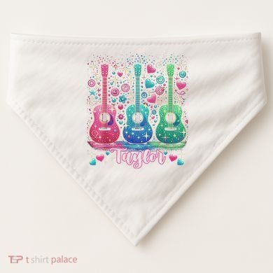 Girl Retro Taylor First Name Personalized Groovy 80'S P.i.n.k. USA-Made Doggie Bandana