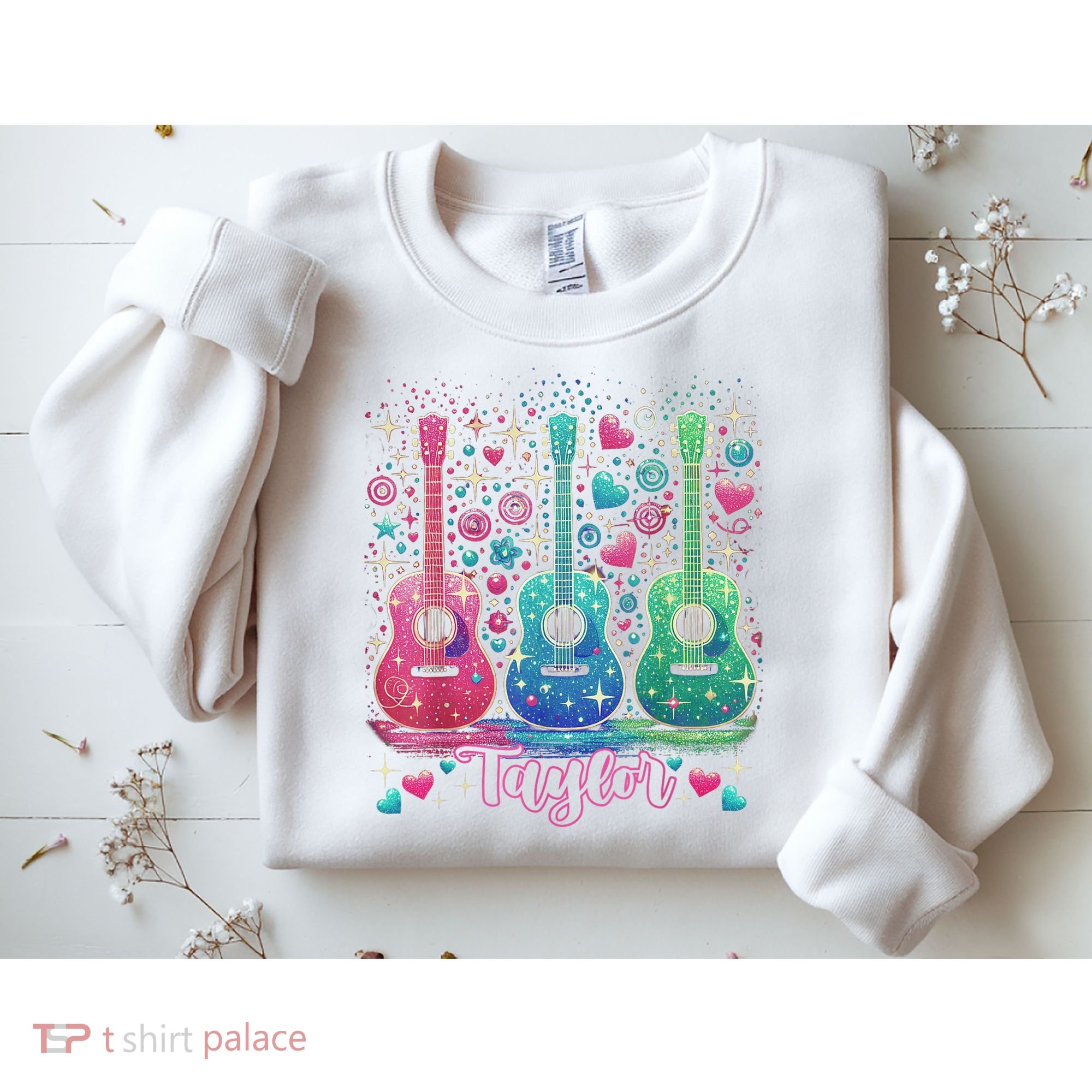 Girl Retro Taylor First Name Personalized Groovy 80'S P.i.n.k. Sweatshirt