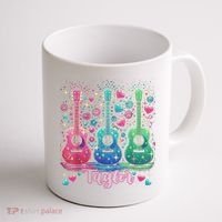 Girl Retro Taylor First Name Personalized Groovy 80'S P.i.n.k. Coffee Mug thumb 1