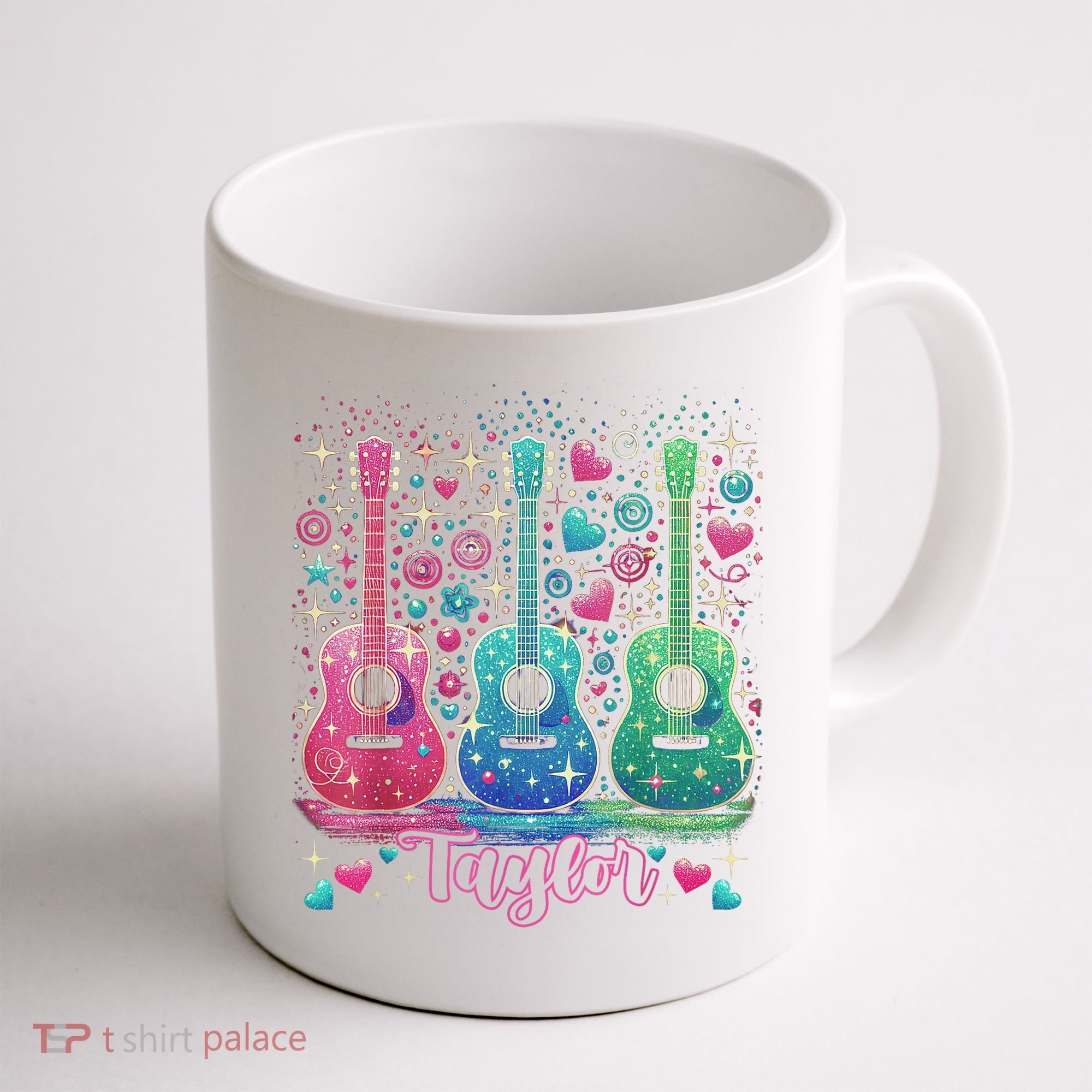 Girl Retro Taylor First Name Personalized Groovy 80'S P.i.n.k. Coffee Mug