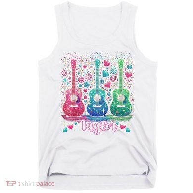 Girl Retro Taylor First Name Personalized Groovy 80'S P.i.n.k. Tank Top