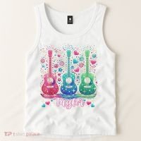 Girl Retro Taylor First Name Personalized Groovy 80'S P.i.n.k. Tank Top thumb 2