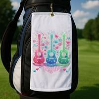 Girl Retro Taylor First Name Personalized Groovy 80'S P.i.n.k. Golf Towel thumb 2