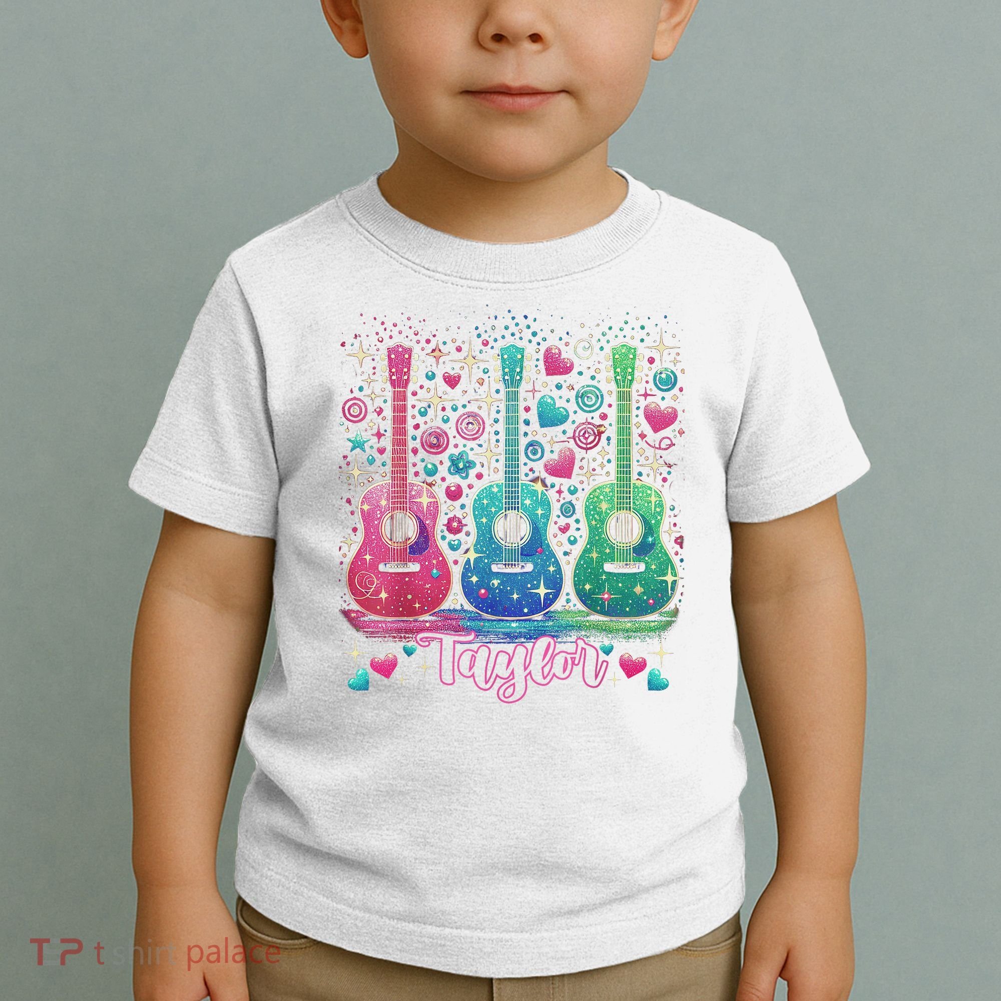 Girl Retro Taylor First Name Personalized Groovy 80'S P.i.n.k. Toddler T-Shirt