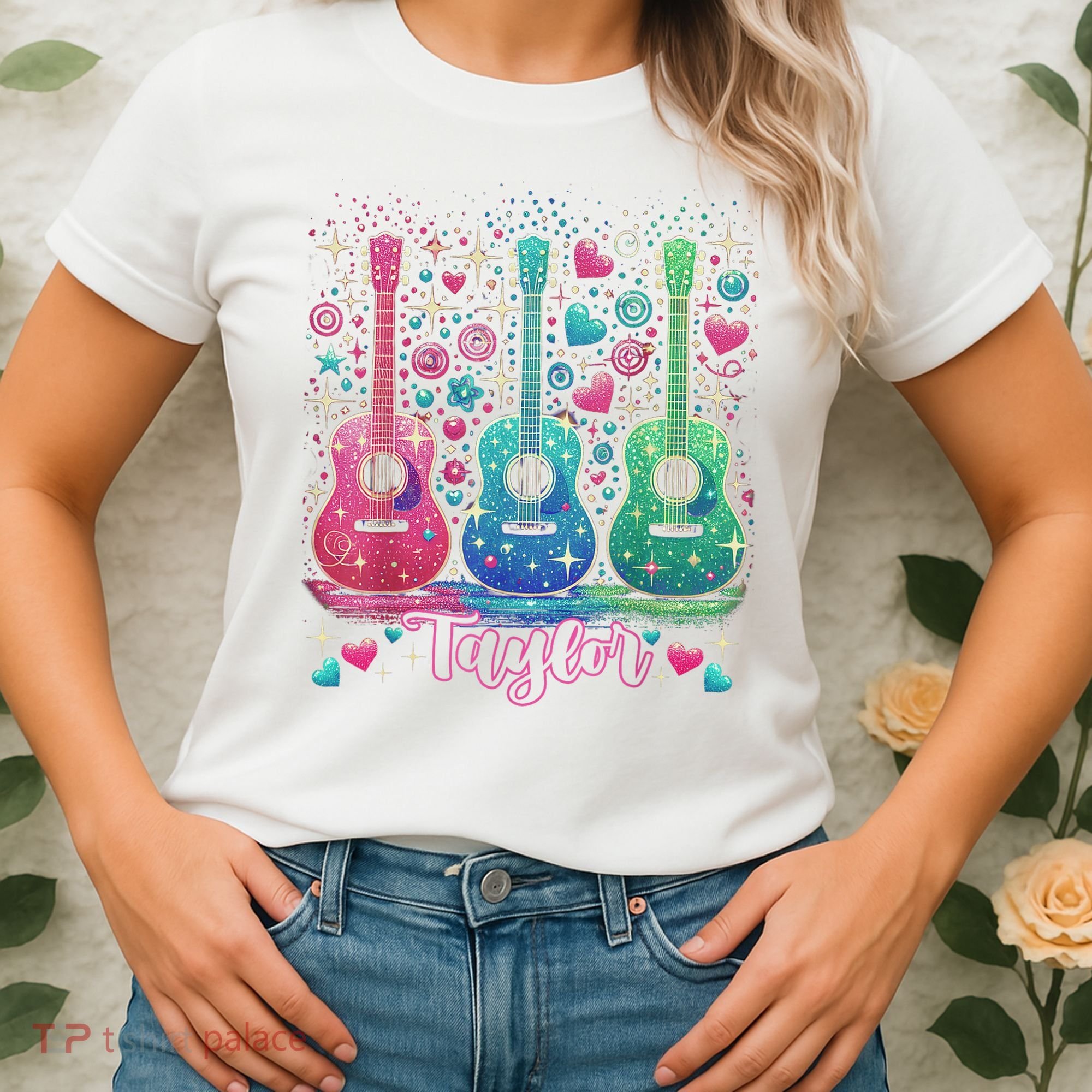 Girl Retro Taylor First Name Personalized Groovy 80'S P.i.n.k. Women's T-Shirt