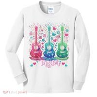 Girl Retro Taylor First Name Personalized Groovy 80'S P.i.n.k. Kids Long Sleeve Shirt thumb 0