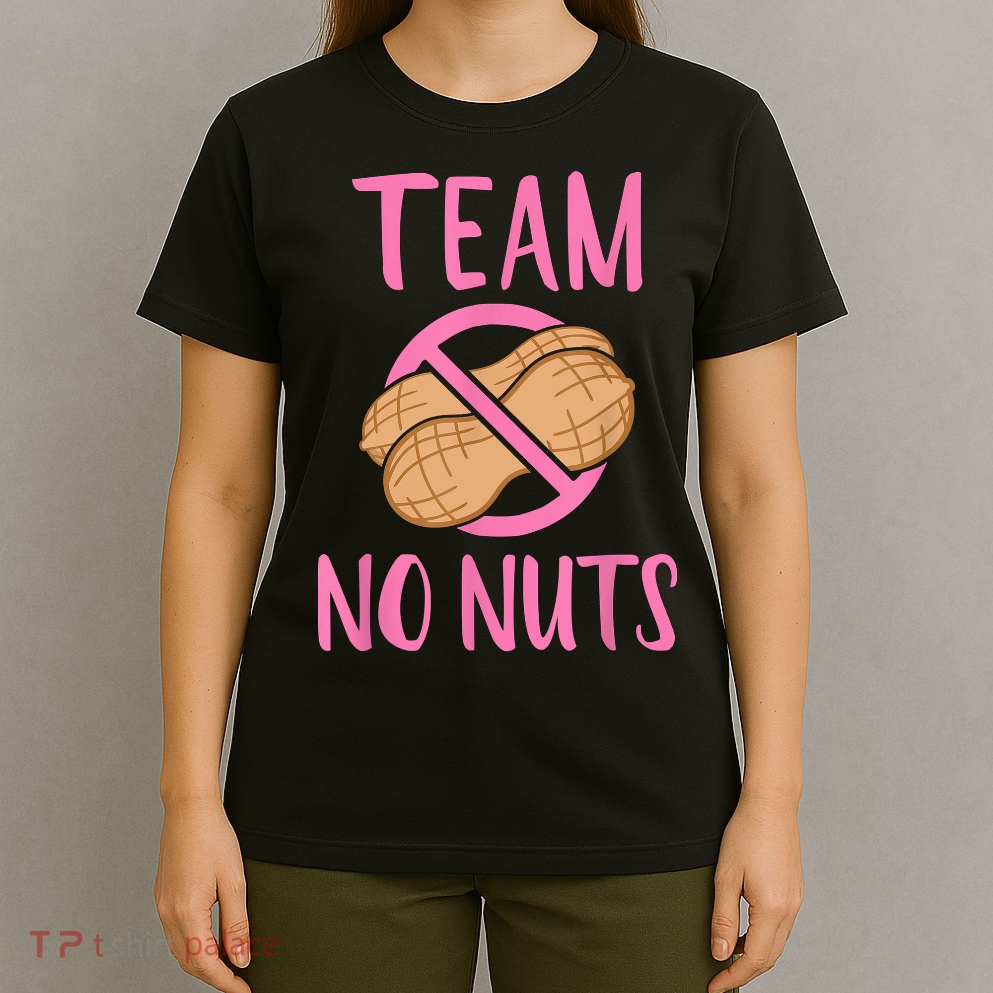 Gender Reveal Team No Nuts Girl Matching Family Baby Party T-Shirt