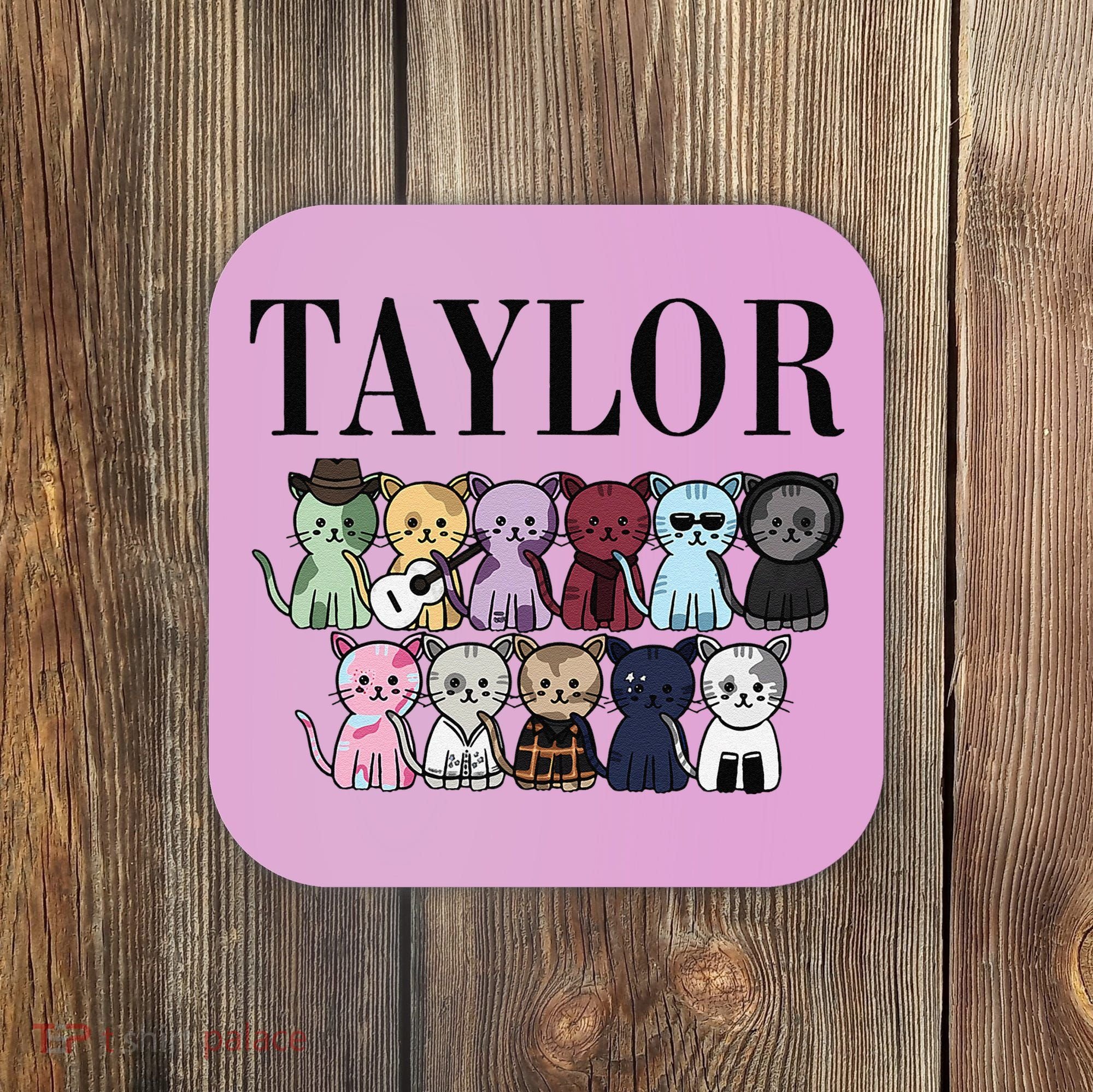 Girl Retro Taylor Groovy Birthday Gift Coaster