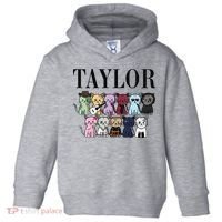 Girl Retro Taylor Groovy Birthday Gift Toddler Hoodie thumb 0