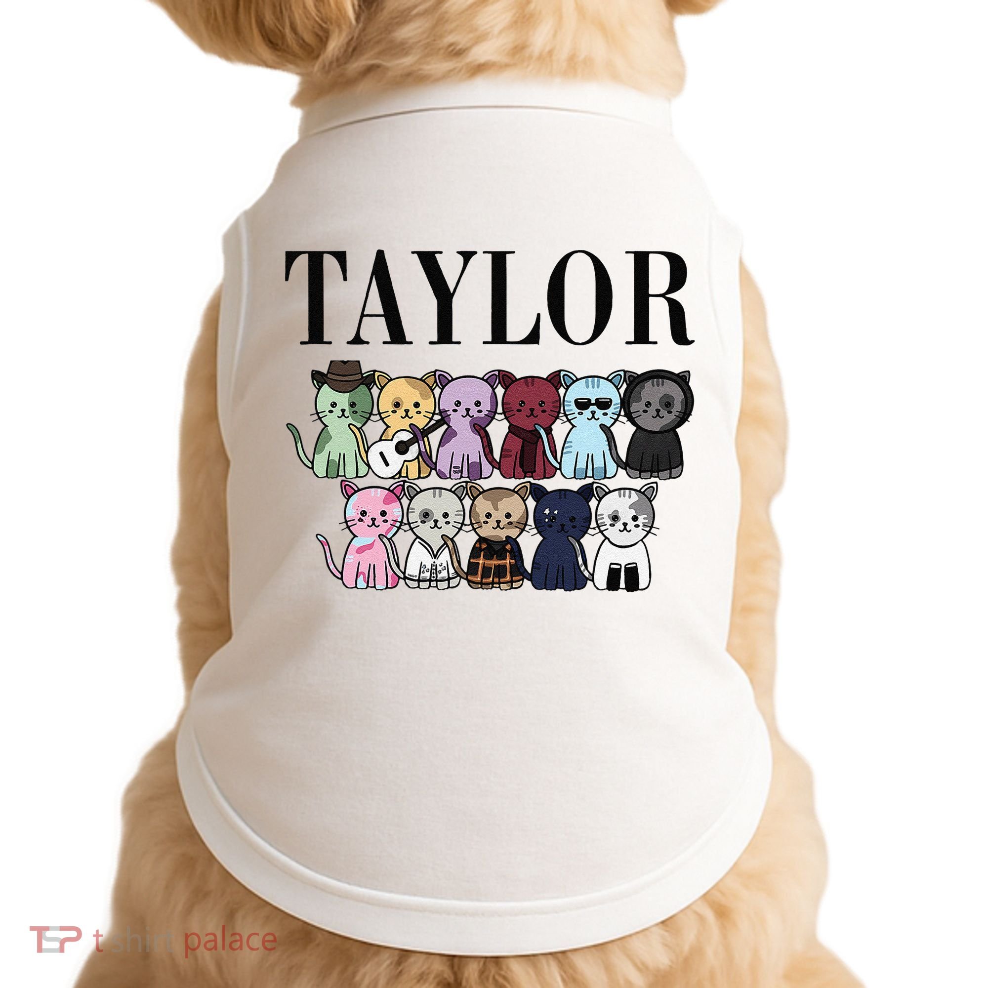 Girl Retro Taylor Groovy Birthday Gift Doggie Tank