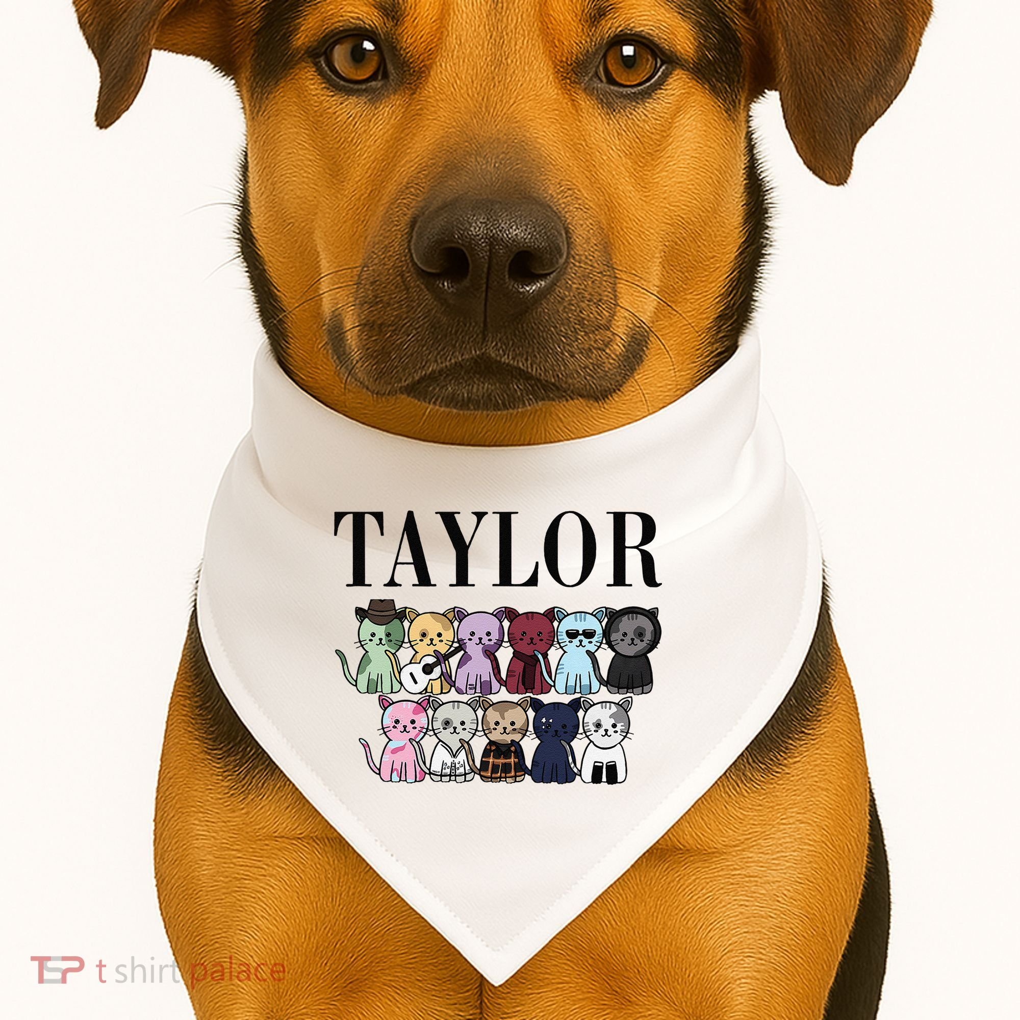Girl Retro Taylor Groovy Birthday Gift USA-Made Doggie Bandana