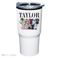 Girl Retro Taylor Groovy Birthday Gift Tumbler thumb 0