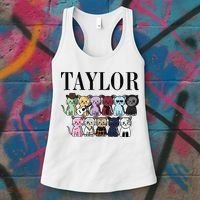 Girl Retro Taylor Groovy Birthday Gift Women's Tank Top thumb 3