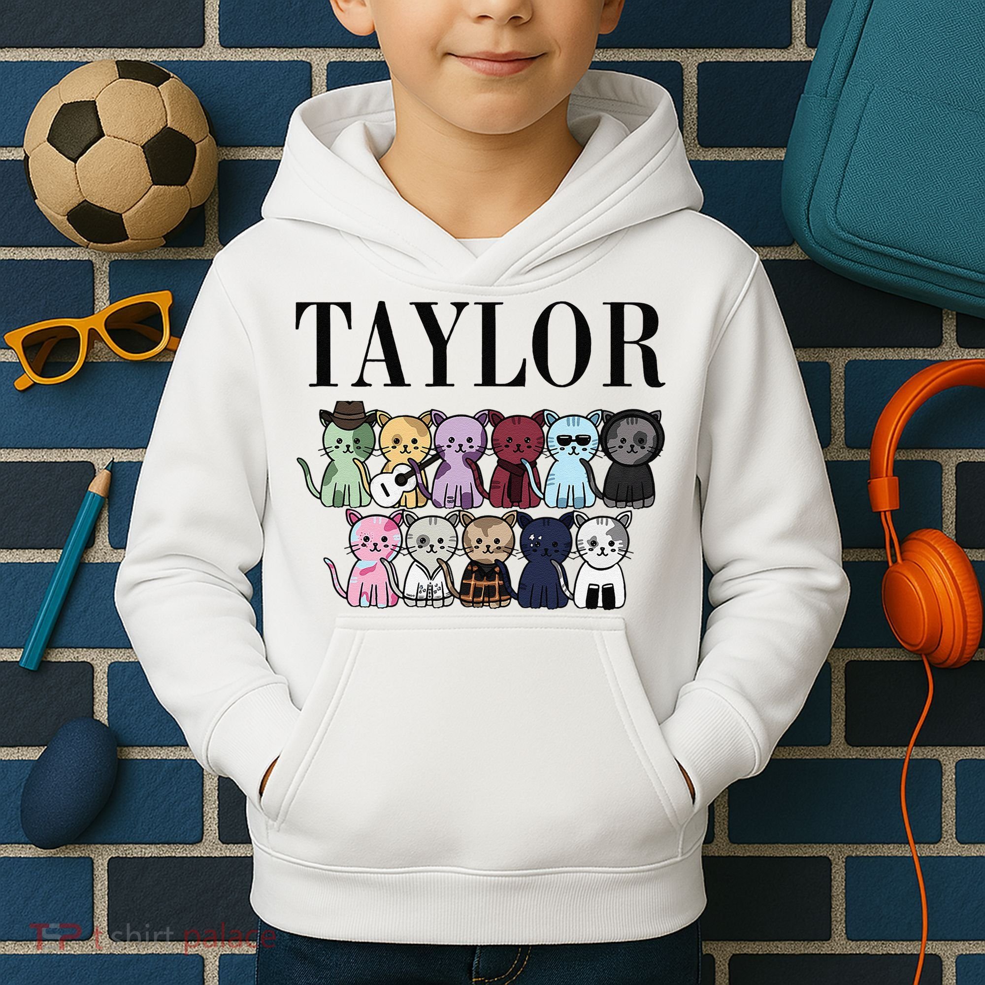 Girl Retro Taylor Groovy Birthday Gift Kids Hoodie