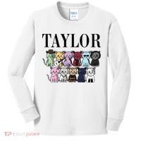 Girl Retro Taylor Groovy Birthday Gift Kids Long Sleeve Shirt thumb 0