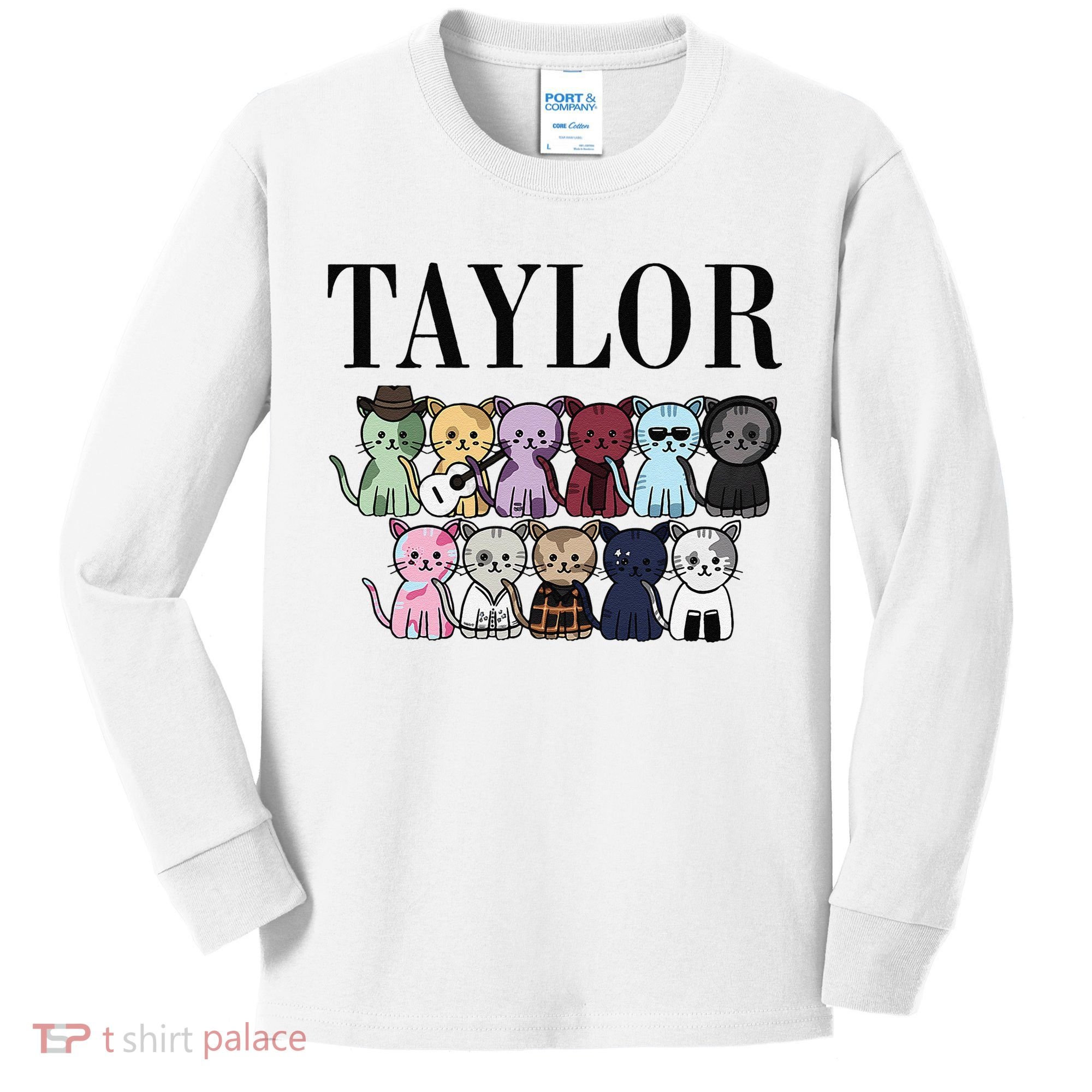 Girl Retro Taylor Groovy Birthday Gift Kids Long Sleeve Shirt