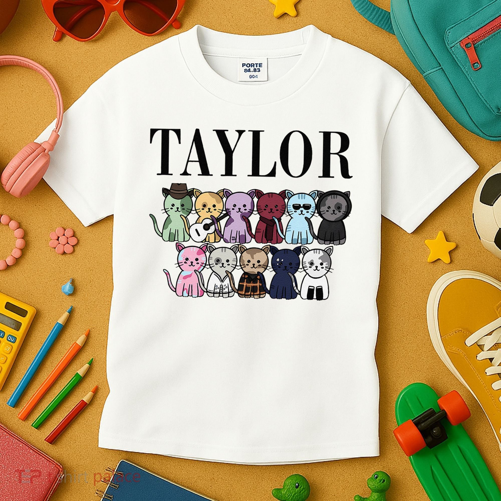 Girl Retro Taylor Groovy Birthday Gift Kids T-Shirt