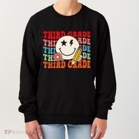 Groovy Retro Third Grade Back To School Students Teachers Women's Sweatshirt thumb 0