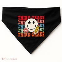 Groovy Retro Third Grade Back To School Students Teachers USA-Made Doggie Bandana thumb 0