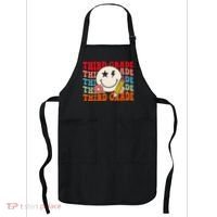 Groovy Retro Third Grade Back To School Students Teachers Apron thumb 0