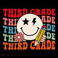 Groovy Retro Third Grade Back To School Students Teachers Bucket Hat thumb 4
