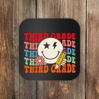Groovy Retro Third Grade Back To School Students Teachers Coaster thumb 0
