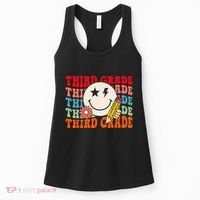 Groovy Retro Third Grade Back To School Students Teachers Women's Tank Top thumb 0